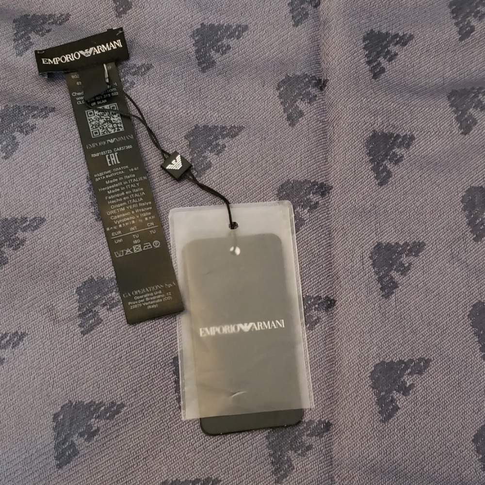 Stone blue Emporio Armani scarf